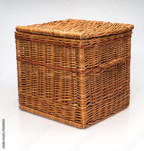 Wicker Basket On White Background