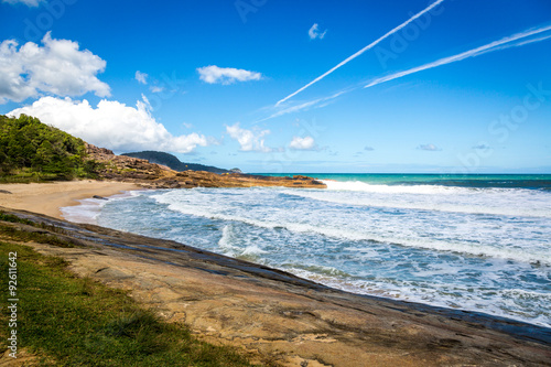 Beautiful beach in the north shore of Sao Paulo state in Brazil  South America