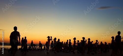 Sunset aerobics

A crowd of people gather by the Mekong river at sunset for an outdoor aerobics class in Vientiane city, Laos.