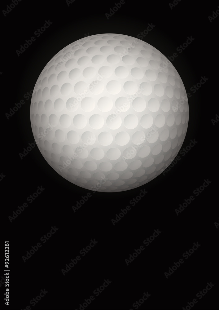 Dark Background of golf ball. Vector Illustration. Stock Vector | Adobe