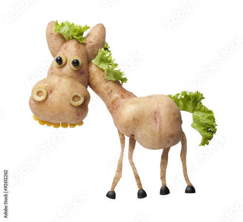 Funny potato horse