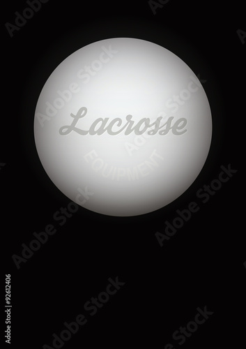 Dark Background of lacrosse ball. Vector Illustration.
