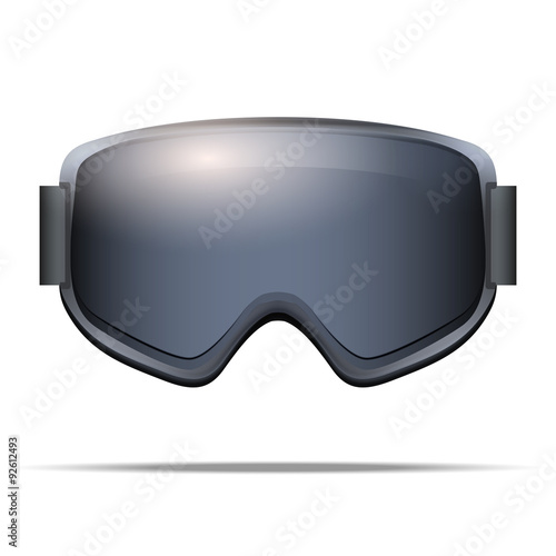 Classic snowboarding goggles with big glass