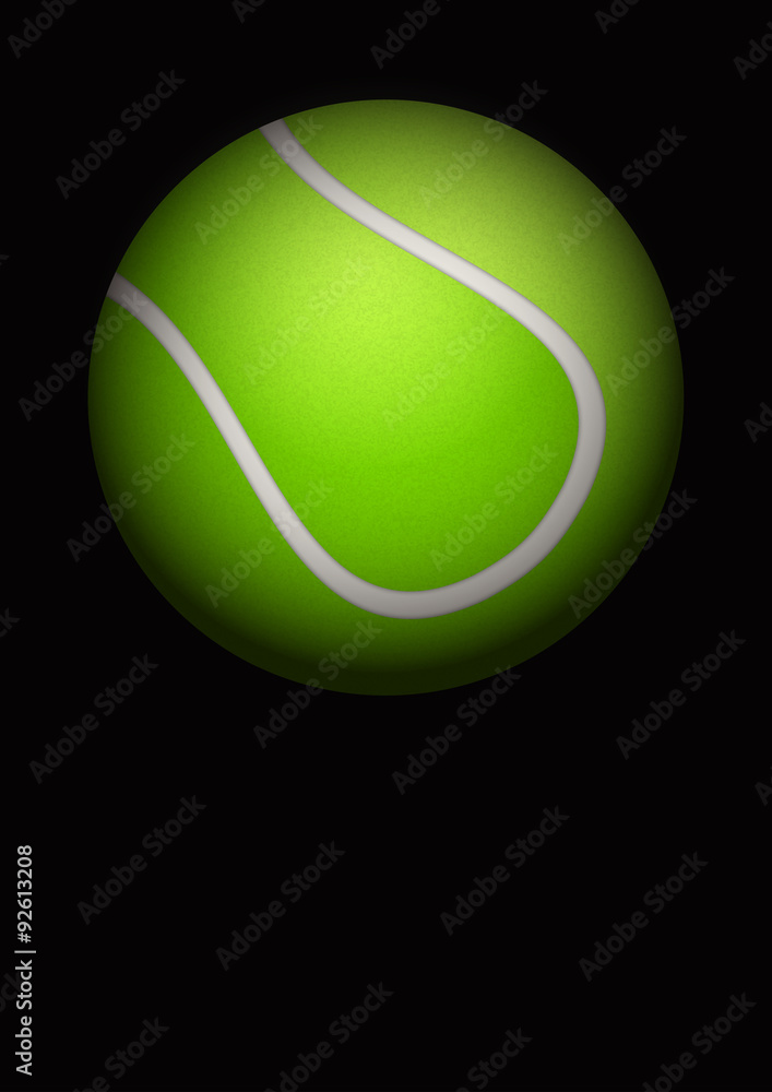 Dark Background of tennis ball. Vector Illustration.