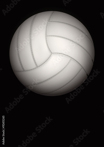 Dark Background of volleyball ball. Vector Illustration.