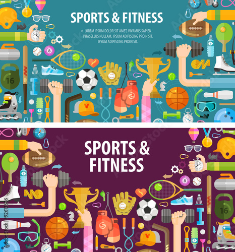 fitness vector logo design template. sportsman or sport icons