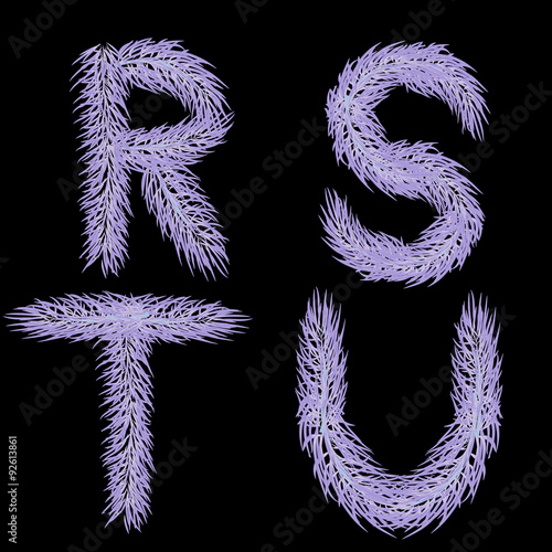 alphabet background black white feather fluff fluffy ice snow