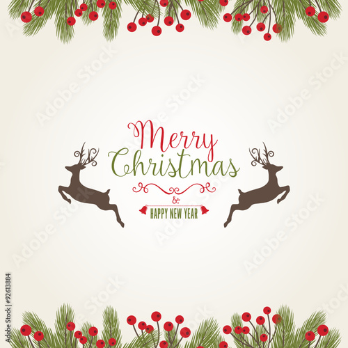 Christmas Background with Greetings