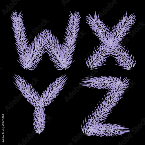 alphabet background black white feather fluff fluffy ice snow