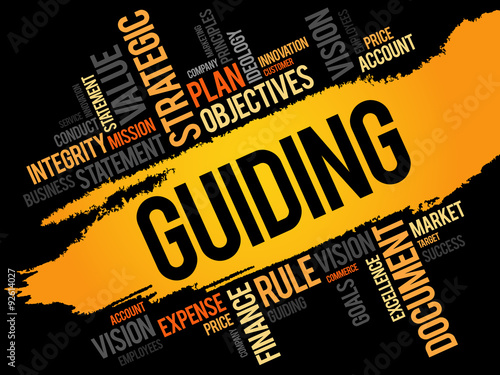Guiding word cloud, business concept