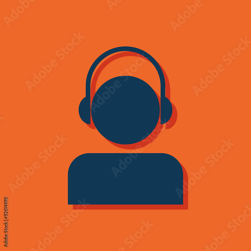 icon of head in headphones