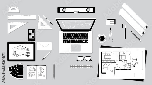 Architect and designer desk