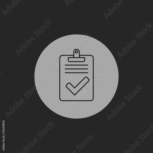 Quality control related vector icon. Pass