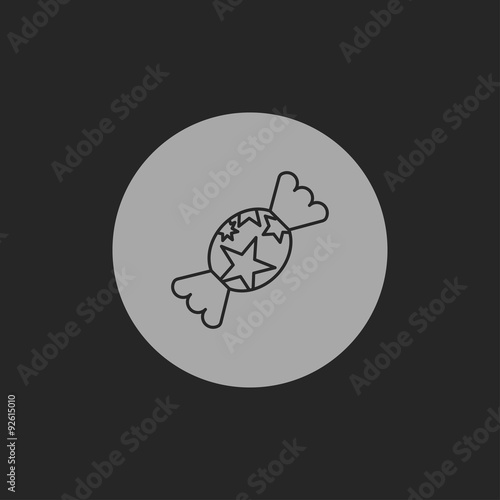 Candy with stars icon