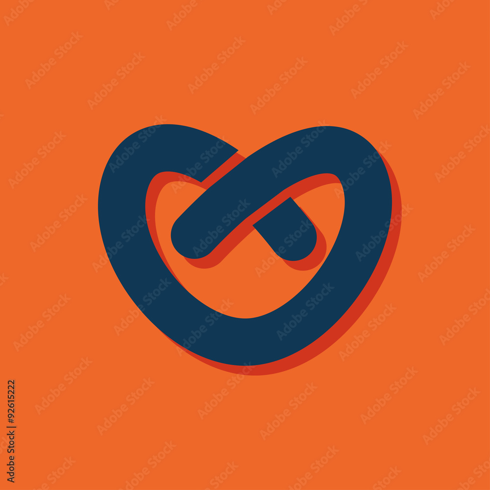 Vector pretzel icon. Food icon. Eps10 Vector pretzel icon. Food icon. Eps10