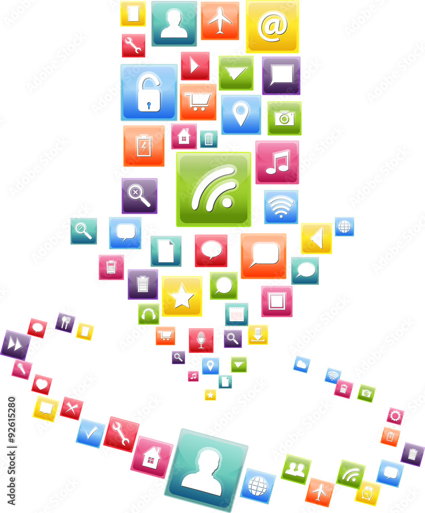 Flat Icons with shadow of illustration
Flat Icons with shadow of illustration
