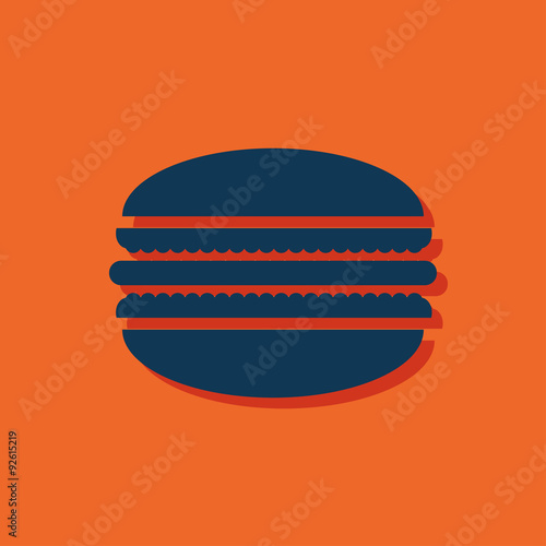 Vector macaroon icon. Food icon. Eps10