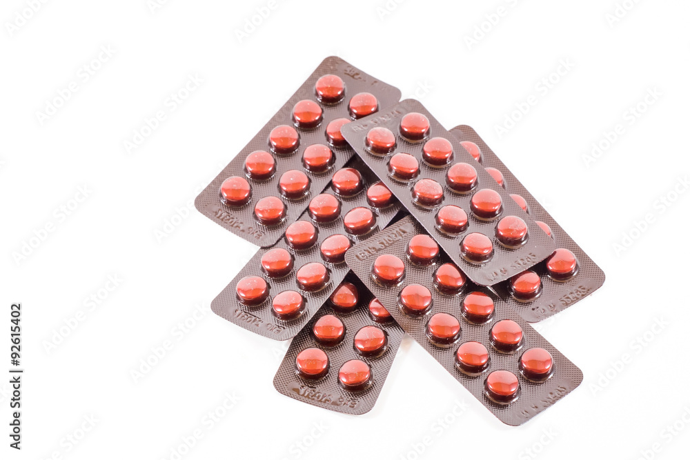 Isolated vitamin B tablet Isolated vitamin B tablet