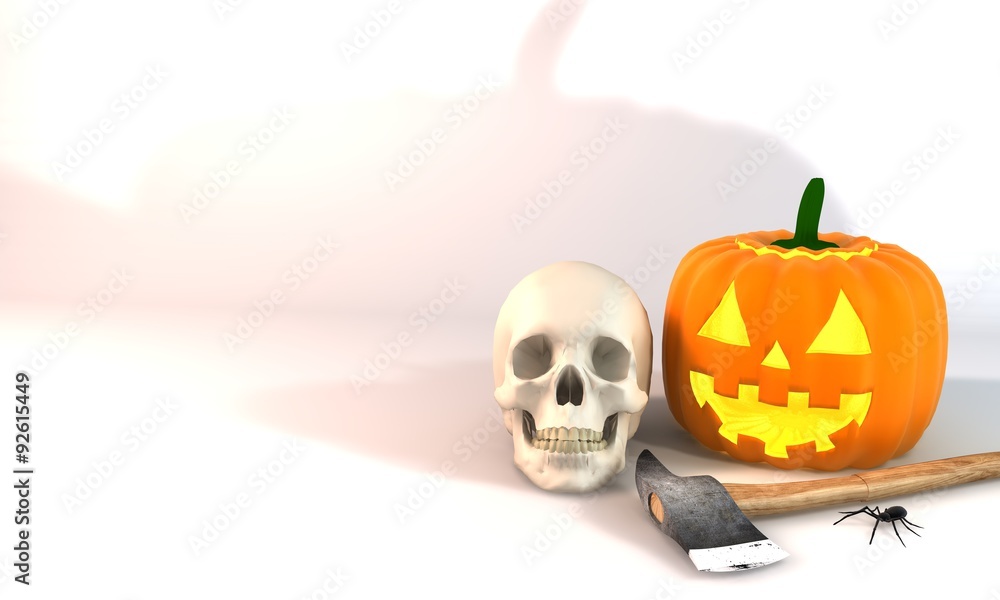 Halloween Still Life White Background Halloween Still Life White Background