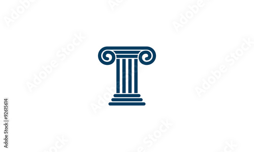 pillar vector icon logo design template