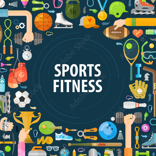 sport vector logo design template. fitness or gymnastics icons