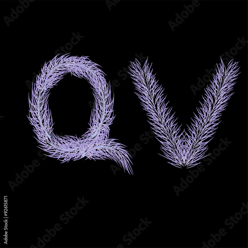 alphabet background black white feather fluff fluffy ice snow