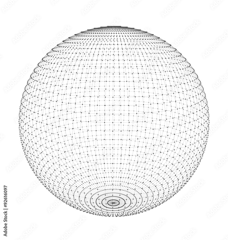 Abstract Circle with Mesh Polygonal Elements Abstract Circle with Mesh Polygonal Elements