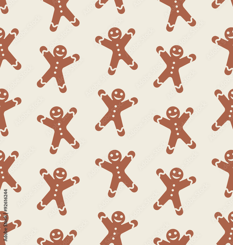 Seamless Pattern with Gingerbread Man Seamless Pattern with Gingerbread Man
