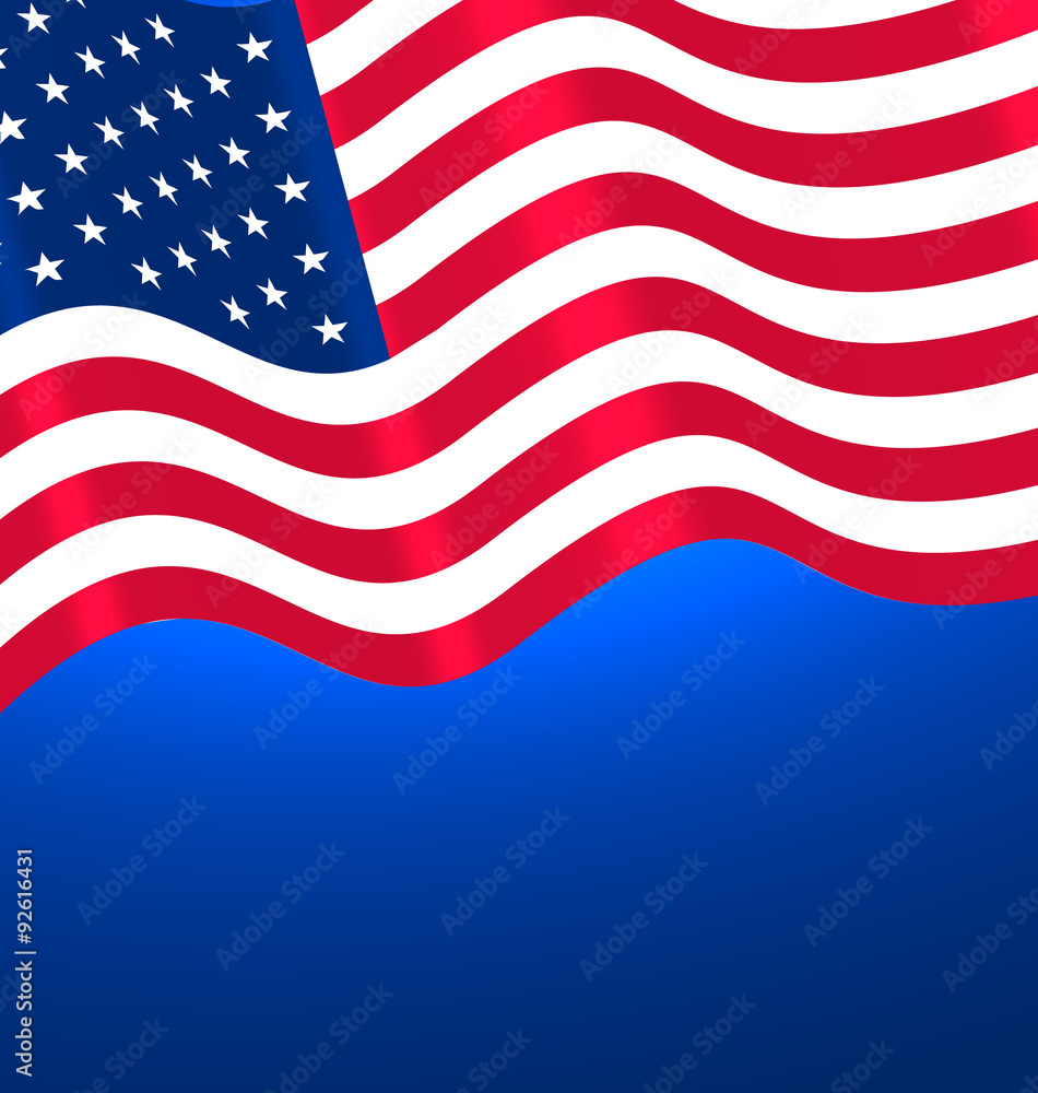 Fototapeta premium Flags USA Waving