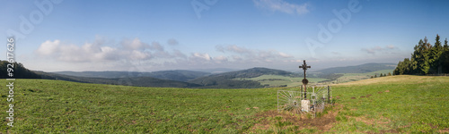 Panorama of amazing summer countryside