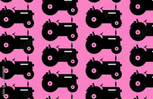 seamless pattern tractor