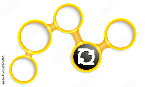 Abstract circular frames for your text and arrows