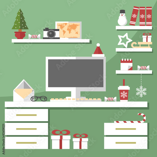 santa claus office interior