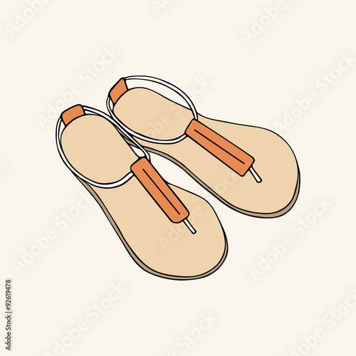 Women's orange sandals