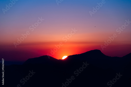 Sunset over Mountains