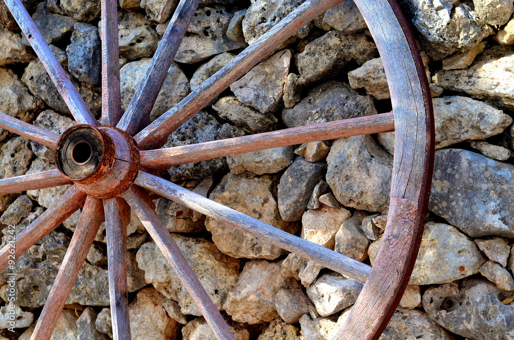 old wooden wheel