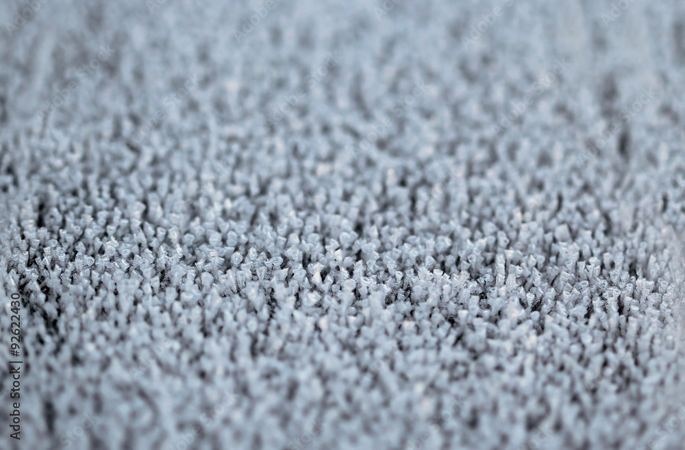 The small tiny ice columns and spikes macro shot The small tiny ice columns and spikes macro shot