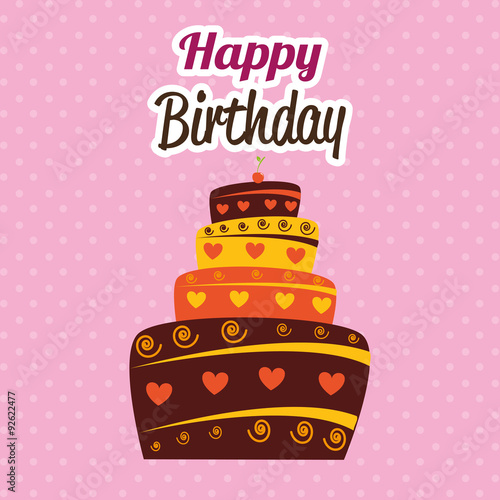 Happy birthday card design.