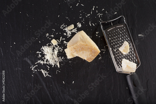 grated cheese, grated parmesan cheese with a grater