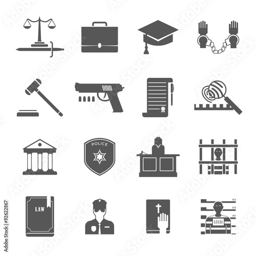  Law Enforcement Icons Set
