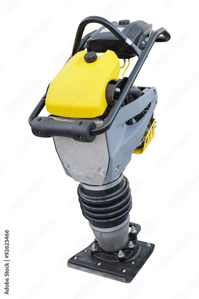The image of road repair machine under the white background