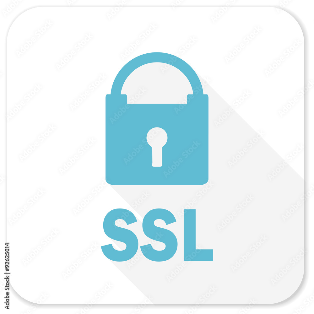 ssl blue flat icon ssl blue flat icon