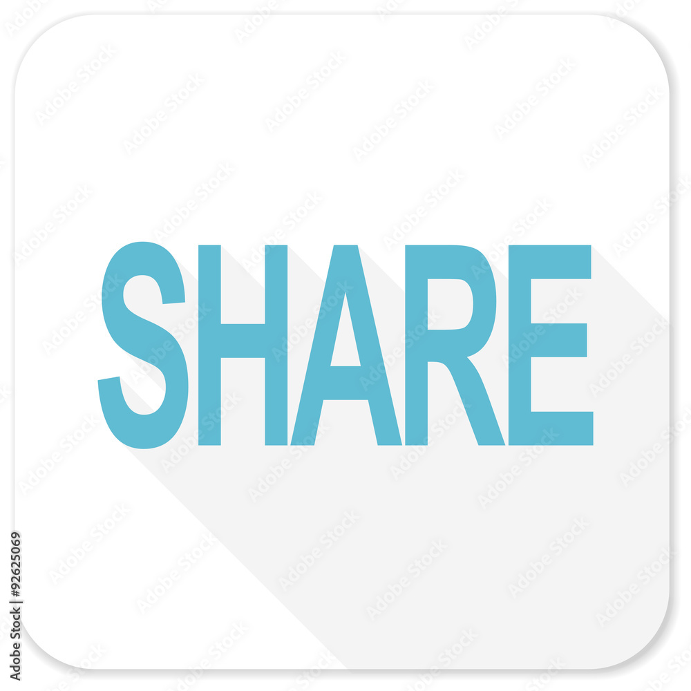 share blue flat icon