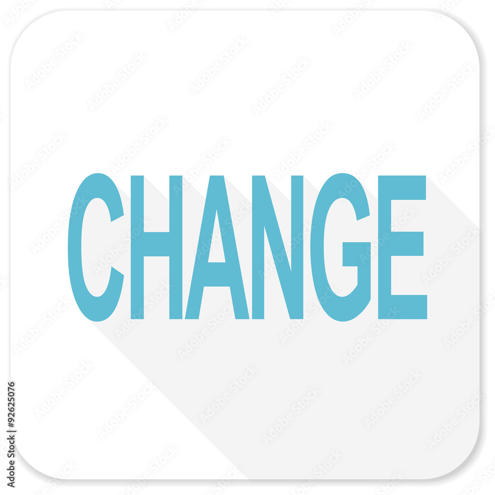 change blue flat icon