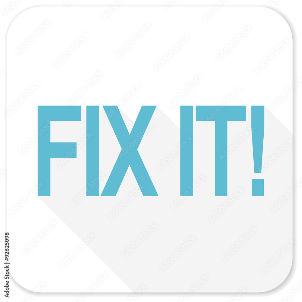 fix it blue flat icon