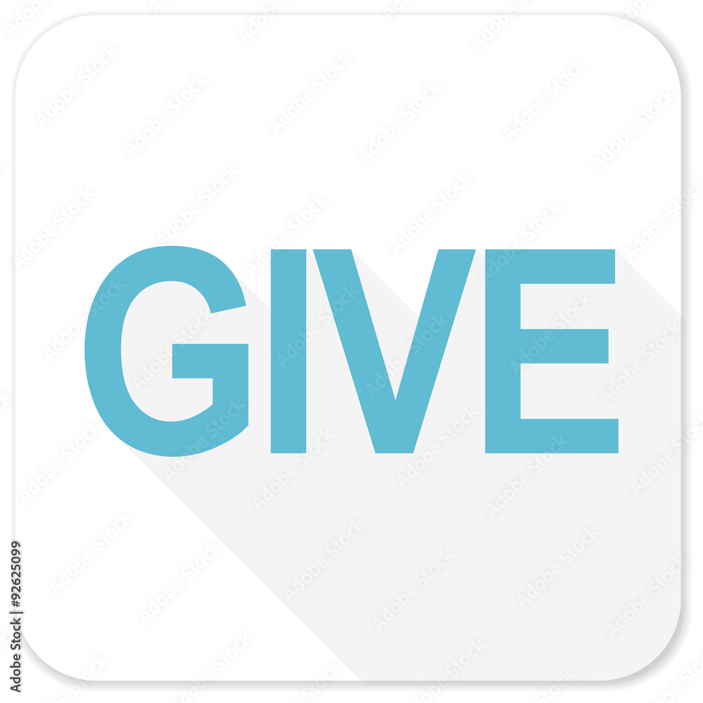 give blue flat icon give blue flat icon