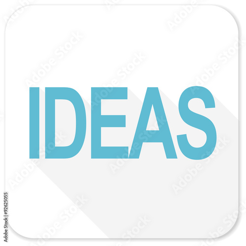 ideas blue flat icon