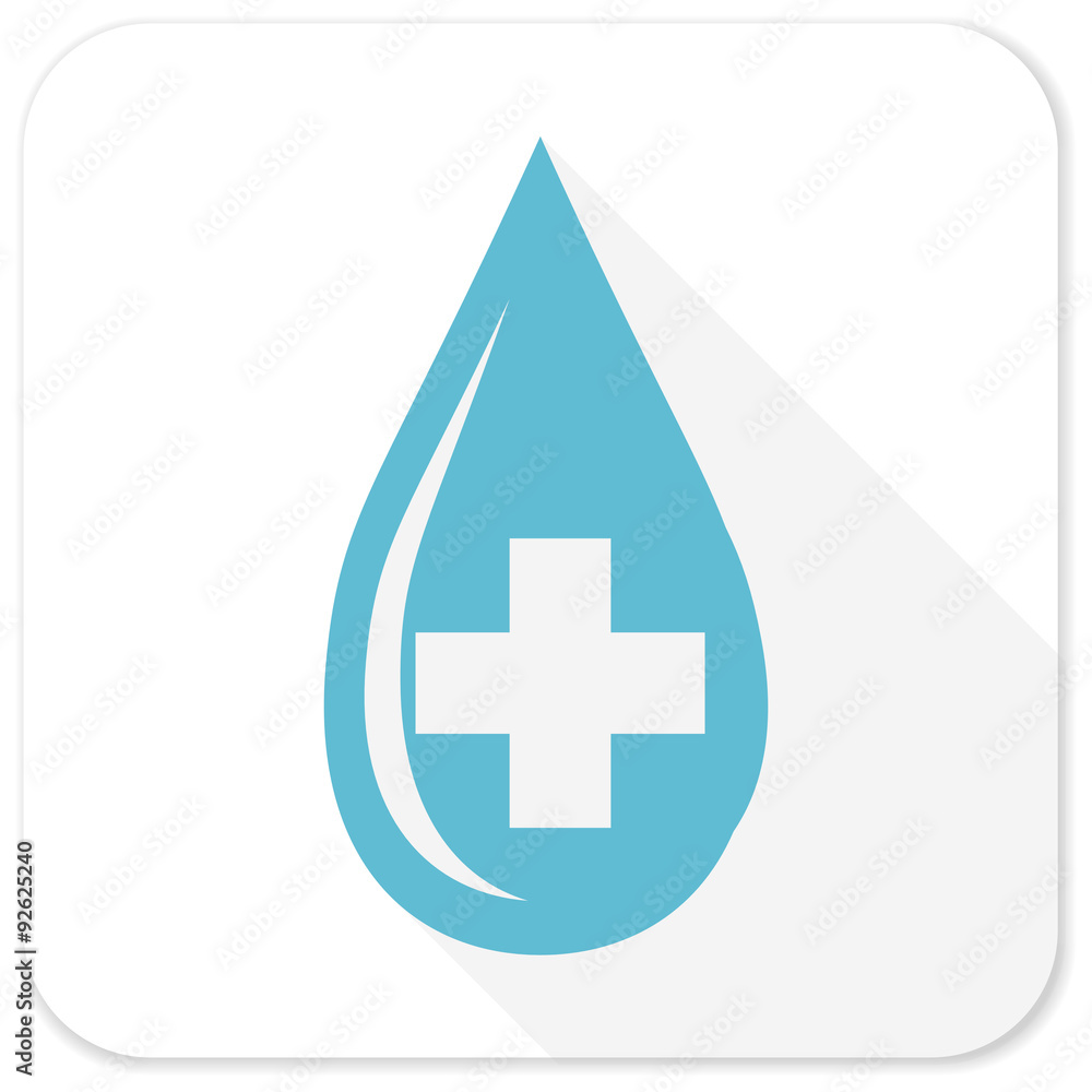 blood blue flat icon blood blue flat icon