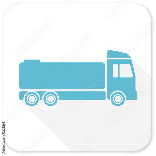 truck blue flat icon