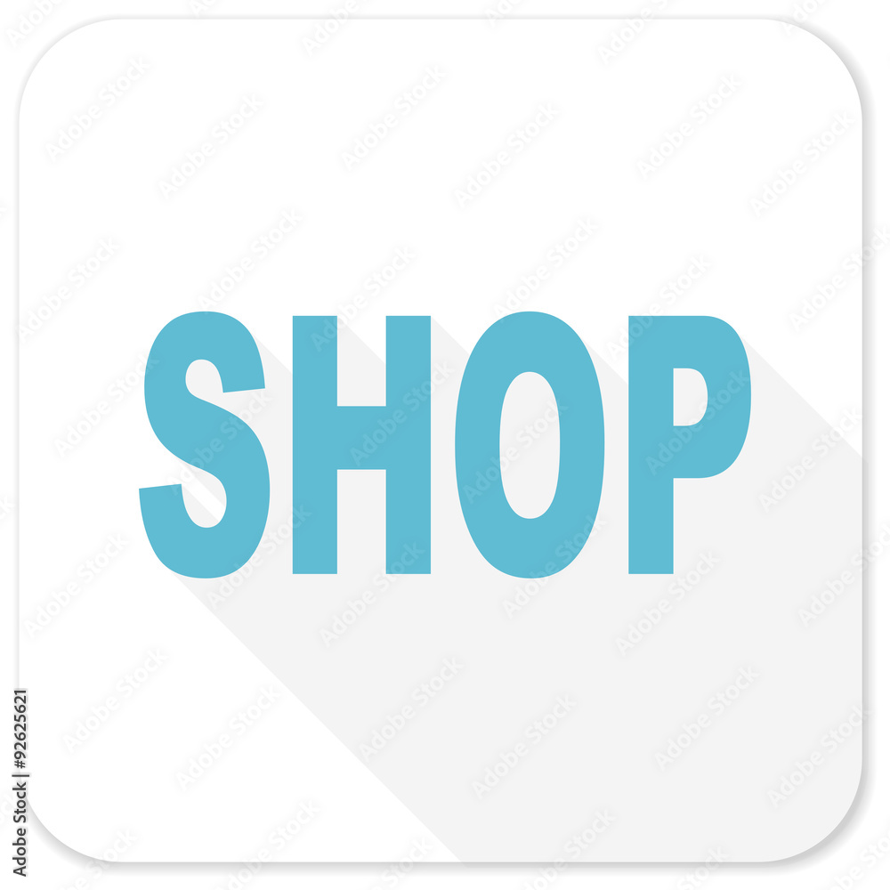 shop blue flat icon